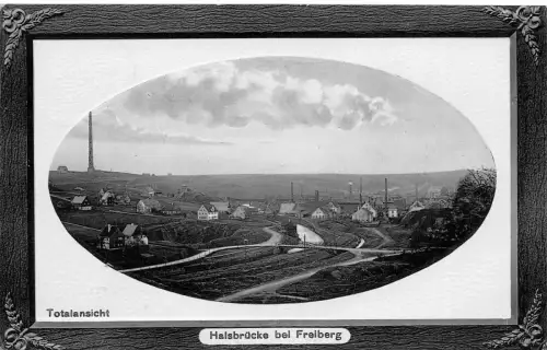 Halsbrücke bei Freiberg Totalansicht Postkarte