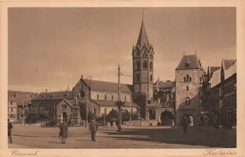 Eisenach Karlsplatz Kirche Postkarte AK