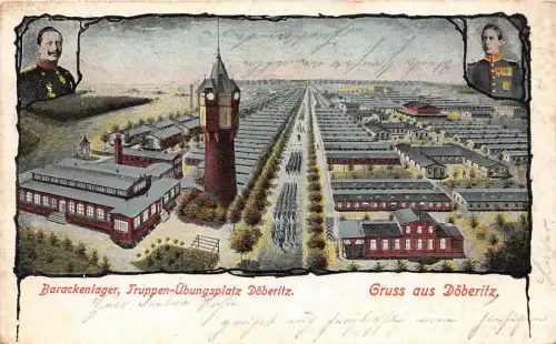 Gruss aus Döberitz Barackenlager Truppen-Übungsplatz Döberitz AK 1908