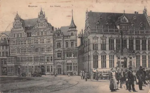 Bremen Am Markt Feldpostkarte AK 1918