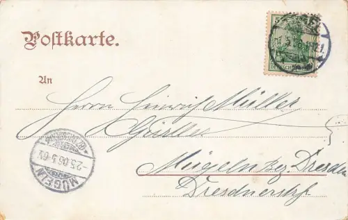 Nationalgalerie und Friedrichbrücke in Berlin Postkarte AK 1906