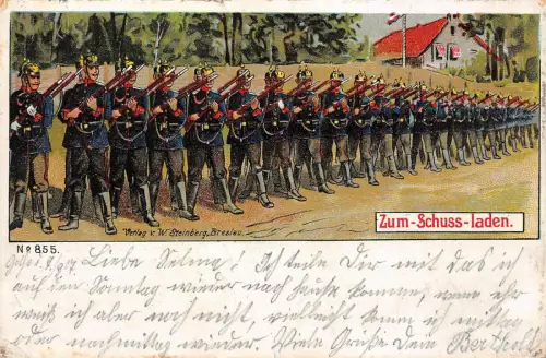 Zum-Schuss-laden Postkarte 1907