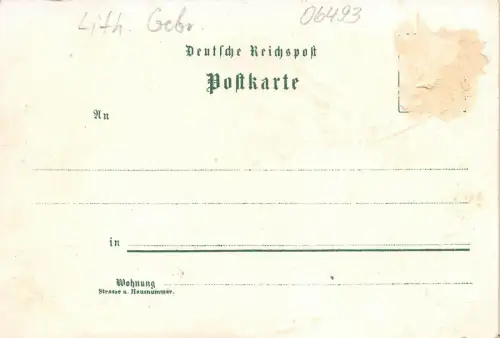 Gruss aus Ballenstedt Schloss Ballenstedt Allee Falkenstein Litho AK