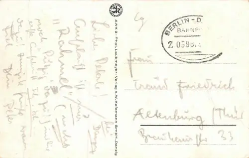 Danzig Der 80m hohe Turm von St. Marien Postkarte AK