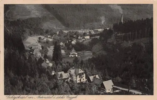 Sommerfrische Gebirgskessel von Antonsthal Erzgebirge Sachsen Postkarte AK 1931