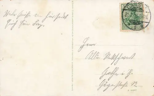 Blick auf Aquädukt mit Wasserfall Wilhelmshöhe Kassel Hessen Postkarte AK 1910