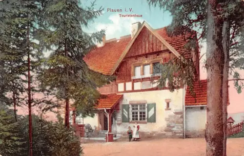 Plauen i. V. Touristenhaus Postkarte AK 1911
