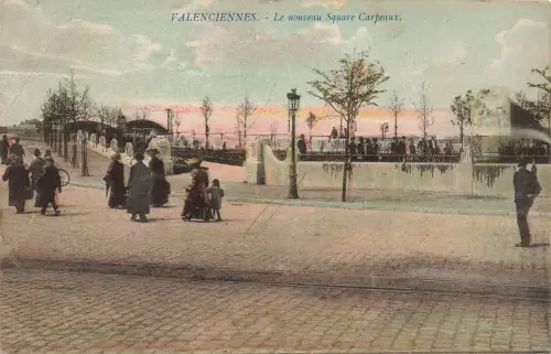 Le nouveau Square Carpeaux Valenciennes Frankreich Postkarte AK