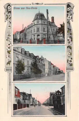 AK Weida Osterburg Bäckerei Strassenansicht Postkarte