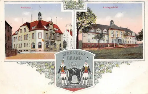 Bergstadt Brand Erbisdorf Rathaus Amtsgericht Bergmann AK