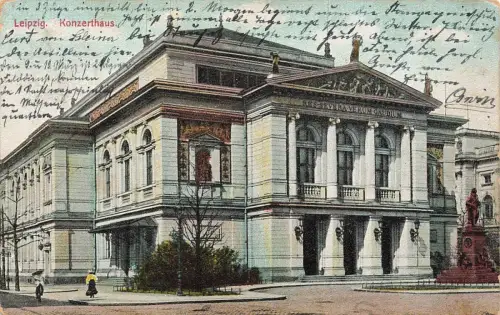Ansicht Konzerthaus in Leipzig Sachsen Postkarte AK 1911