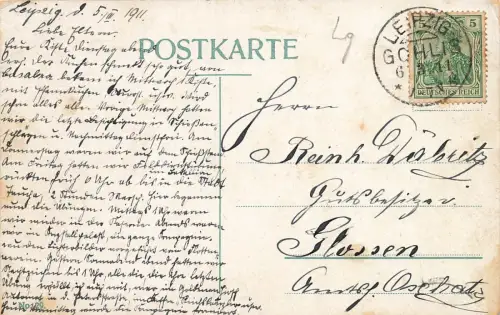 Ansicht Konzerthaus in Leipzig Sachsen Postkarte AK 1911