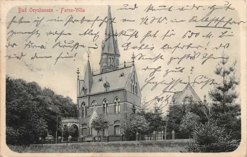 Bad Oeynhausen Farne-Villa Postkarte AK 1910