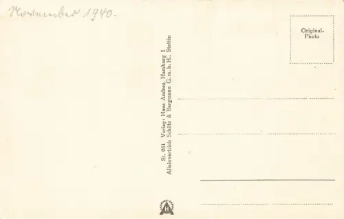 Hakenterrasse mit Regierungsgebäude in Stettin Pommern Postkarte AK 1940