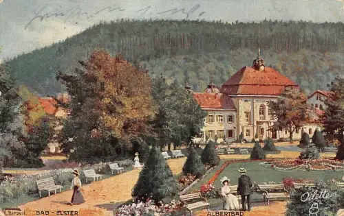 Bad Elster Albertbad Postkarte 1913