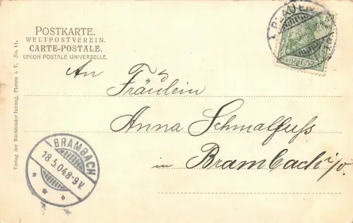 Plauen Vogtland Ecke Bahnhofstrasse Restaurant zum Tunnel, Regt. 18 Ulanen Fest