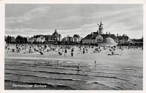 Ostseebad Swinemünde / Świnoujście Kurhaus Feldpost Postkarte 1941