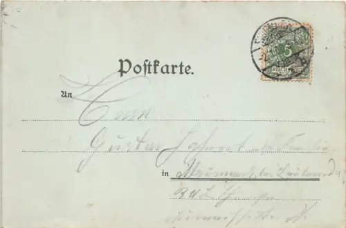 Eisenach Mondscheinpostkarte Wartburg im Schnee Fritz Reuthers Villa Winterlitho