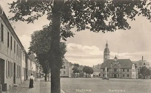 Neudamm (Dębno) Marktplatz Postkarte AK 1914