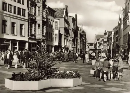Kröpeliner Straße Rostock Mecklenburg-Vorpommern Postkarte AK