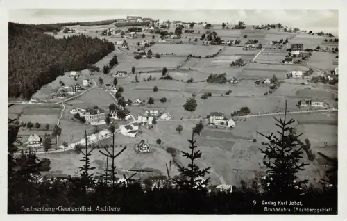 Stadtansicht Sachsenberg-Georgenthal Aschberg Sachsen Postkarte AK 1940