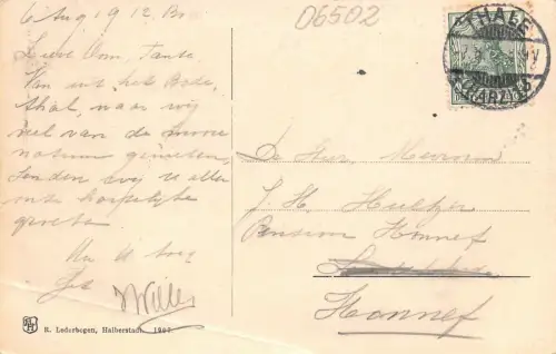 Wasserfall am Hubertusbad Bodetal Sachsen-Anhalt Postkarte AK 1913