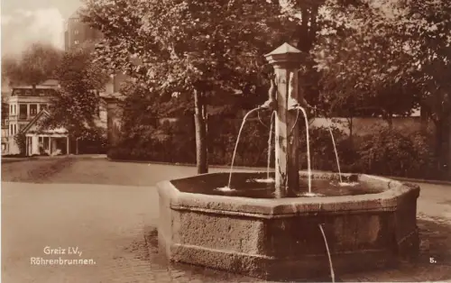 Röhrenbrunnen Greiz im Vogtland Thüringen Postkarte