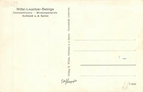 Partie an der Friedrich August Baude Sohland an der Spree Sachsen Postkarte AK