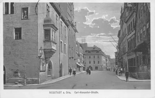 Neustadt a. Orla Carl-Alexander-Straße Postkarte 1963