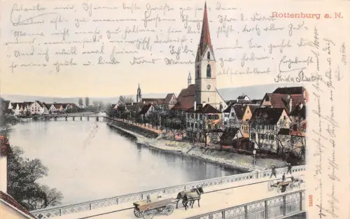 Rottenburg a. N. Ansicht Kirche Baden-Württemberg Postkarte AK 1905