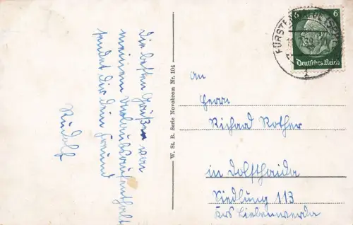 Blick zum Dom, Spreebrücke in Fürstenwalde/Spree Brandenburg Postkarte AK 1939