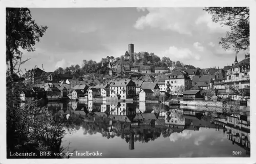 Lobenstein Blick von der Inselbrücke Postkarte