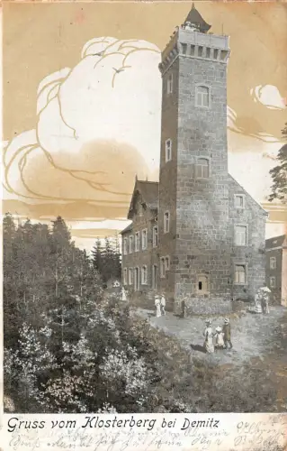 Gruss vom Klosterberg bei Demitz Sachsen Postkarte AK 1905