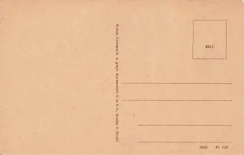 Strandschloss und Segelschiff von der See aus Kollberg Pommern Postkarte AK