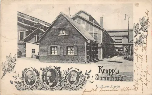 Krupp's Stammhaus Gruß aus Essen Postkarte AK