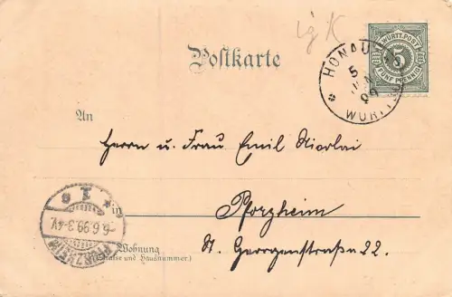 Gruss vom Lichtenstein Augustenthurm Forsthaus Postkarte AK 1899