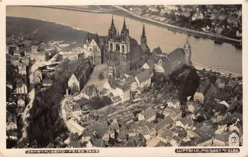 Luftbild Meissen a/Elbe Jahrtausend-Feier Postkarte 1929, Foto Walter Hahn 5651
