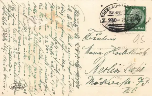 Wilhelmstr Ecke Wilde Klodnitz und Haus Oberschlesien Gleiwitz Schlesien AK 1938