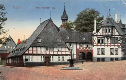 Goslar Frankenberger Plan Niedersachsen Postkarte AK