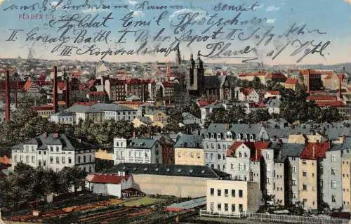 Stadtansicht Plauen Vogtland Sachsen Postkarte AK 1915