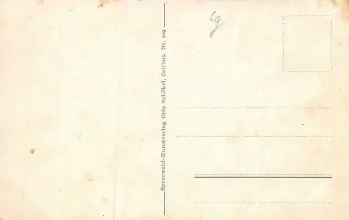 Burg Spreewald Brautfahrt zur Kirche Postkarte AK