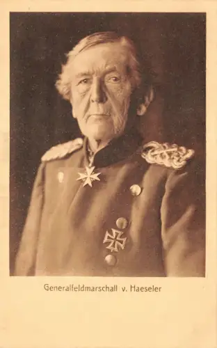 Portrait Generalfeldmarschall von Haeseler Rotkreuz Patriotika Postkarte AK