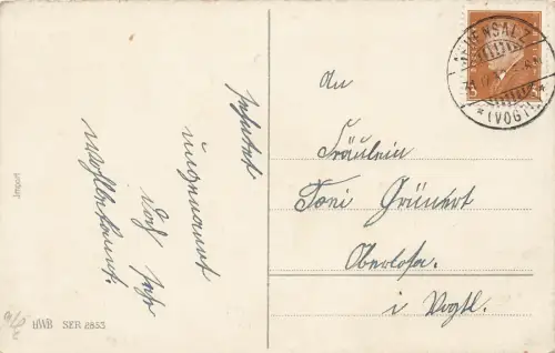 Neujahr Flug Graf Zeppelin Postkarte Neuensalz Vogtland 1932