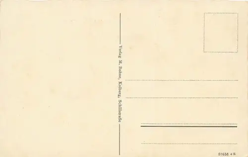 Dom und Domstraße in Kolberg Pommern Postkarte AK