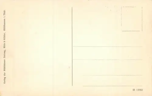 Bahnhof Langula in Treffurt Künstlerkarte Thomasizek Thüringen AK