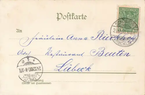 Fröhliche Weihnachten Kinder Engelskinder Kranz weiße Kleider Postkarte AK 1900