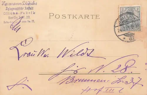 Frauen Kleider Vase Fliesen Stuhl Säule Weihnachten Postkarte AK 1901