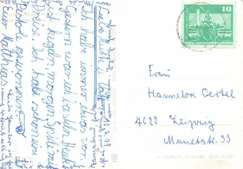 Die kleinste Kirche in Elend Harz Sachsen-Anhalt Postkarte AK 1979