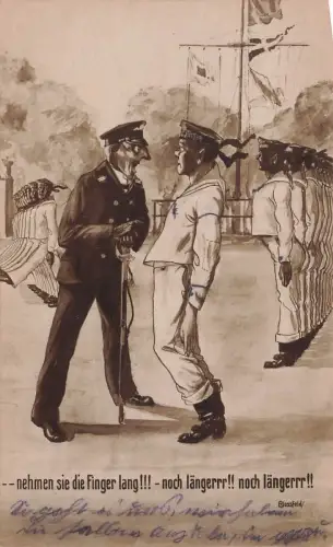 Machen sie die Finger lang! Soldaten beim Üben Patriotika Postkarte AK 1917