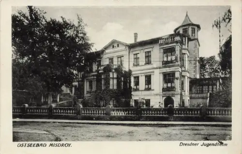 Dresdner Jugendheim in Ostssebad Misdroy Pommern Postkarte AK